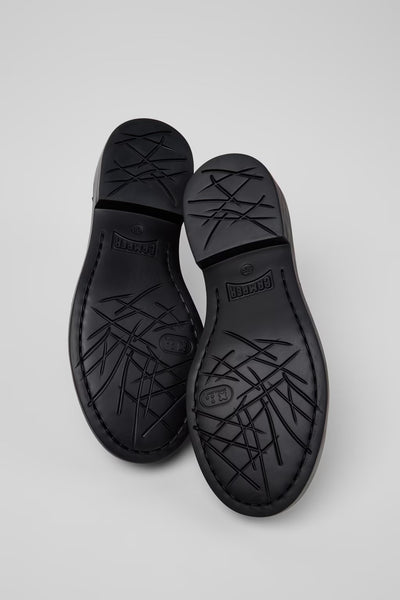 Camper - Leather Oxford in B&W Polka Dots