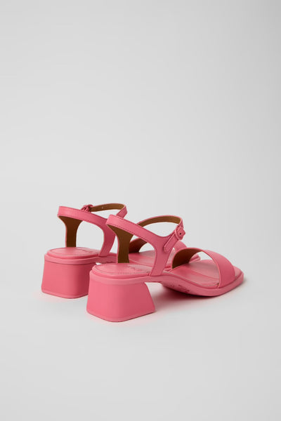 Camper -  Heeled Sandal in Pink Leather