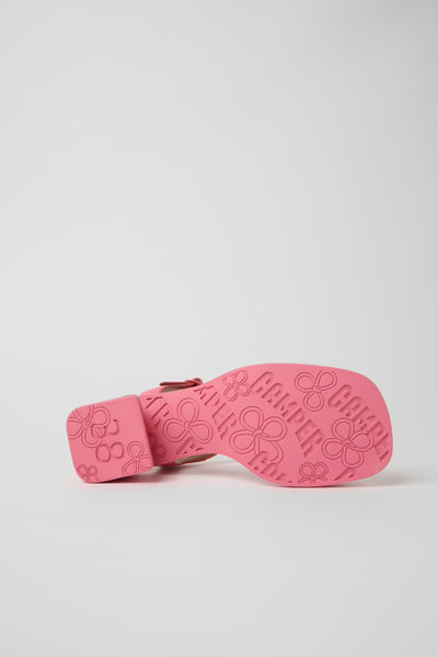 Camper -  Heeled Sandal in Pink Leather
