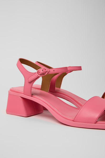 Camper -  Heeled Sandal in Pink Leather