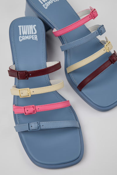 Camper -  Twins Collection - Strappy Heeled Sandal in Multi Colour