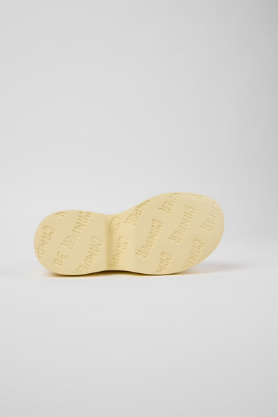 Camper - Platform Leather Buckle Sandal in Butter Yellow