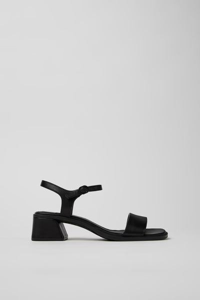 Camper -  Heeled Sandal in Black Leather