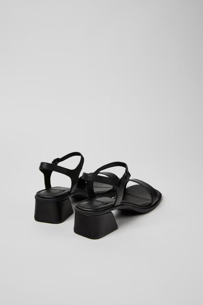 Camper -  Heeled Sandal in Black Leather