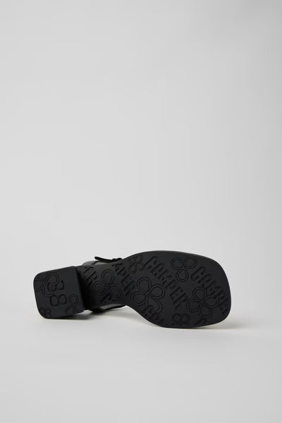 Camper -  Heeled Sandal in Black Leather