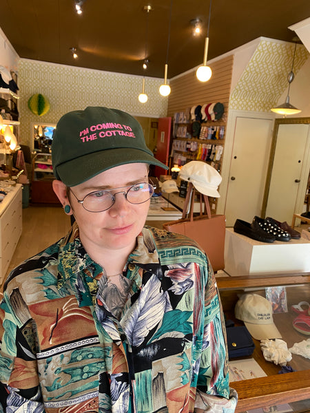 Intentionally Blank x Imelda - I'M COMING TO THE COTTAGE Ball Cap in Forest Green