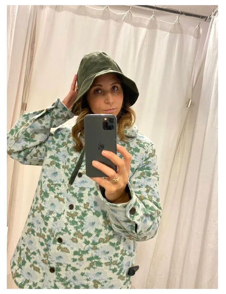 Small Lot - Waxed Rain Hat in Olive