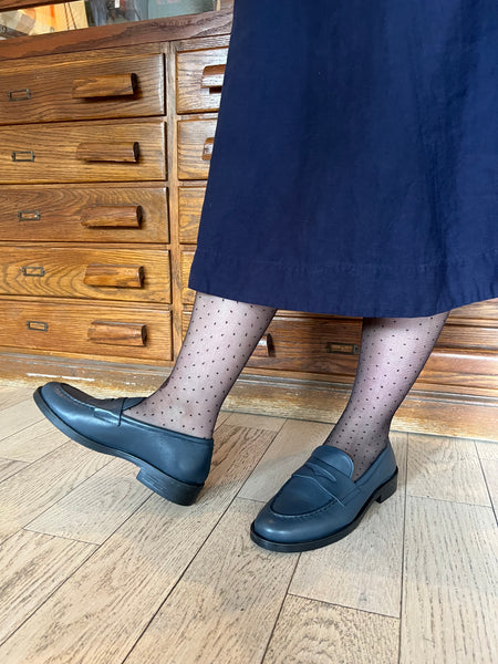 Ateliers - Dark Navy Leather Loafers