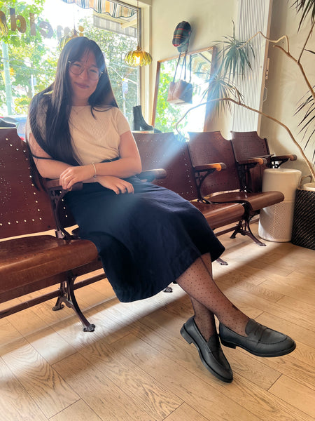 Ateliers - Dark Navy Leather Loafers