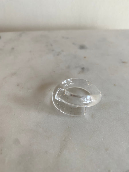 Corey Moranis - Wrap Ring in Clear Lucite