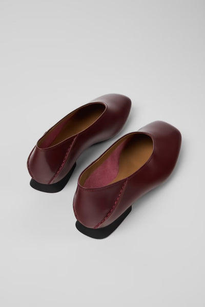 Camper - Ballerina Flat in Dark Cherry Leather