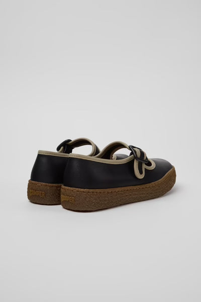 Camper - Mary Janes with Gum Sole in Black Leather