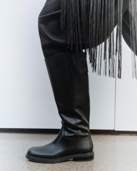 Vagabond Shoemakers - Tall Riding Boot in Black Leather