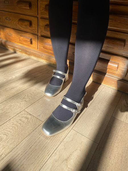 Ateliers - Heeled Mary Jane in Silver