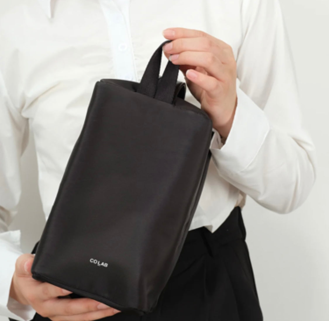 Co-Lab - Nylon Travel Pouch in Black