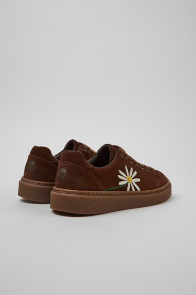Camper - Twins Floral Sneaker in Pecan Suede