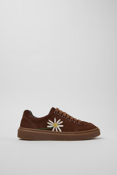 Camper - Twins Floral Sneaker in Pecan Suede