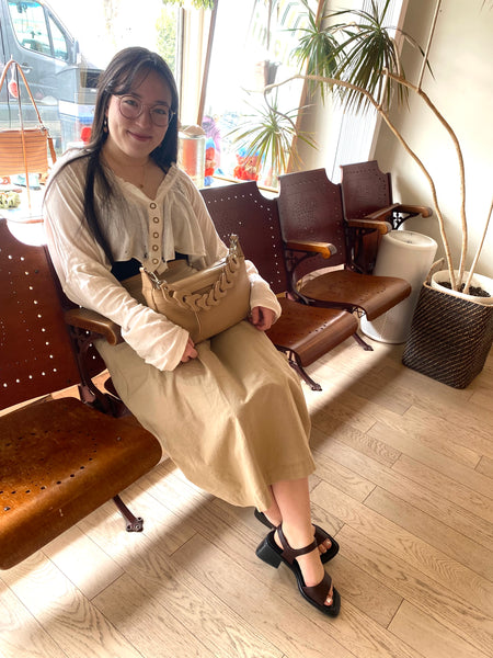 Co-Lab - Shoulder Bag with Crossbody Strap in Beige
