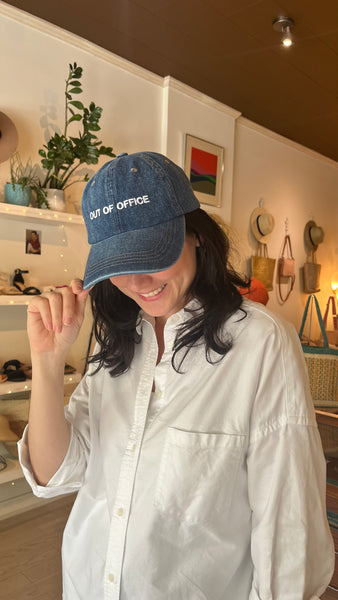 Intentionally Blank - OUT OF OFFICE Ball Cap in Denim