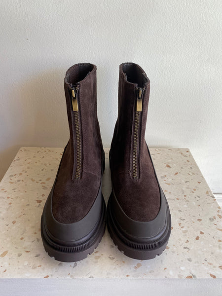 Pajar - Waterproof Front Zip Suede Boot in Chocolate