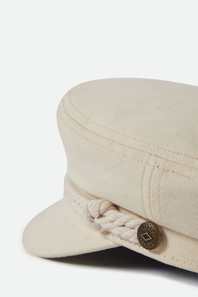 Brixton - Fiddler Cap in Egret White