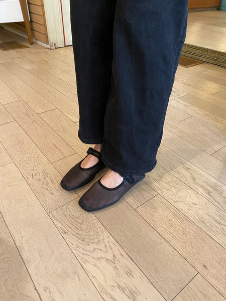 Camper - Mary Janes in Black Mesh