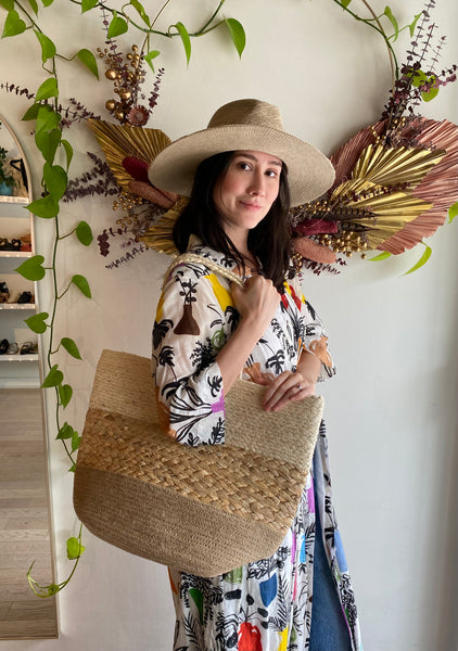 Co-Lab - Jute Beach Tote in Natural Ombre