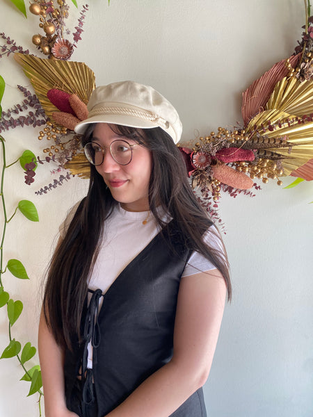 Brixton - Fiddler Cap in Egret White