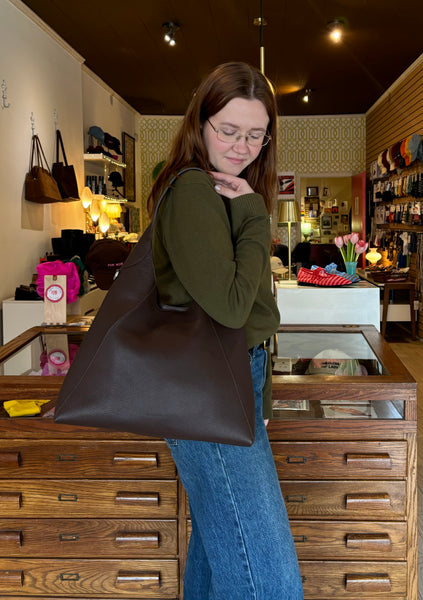Christopher Kon - Triangle Tote in Chocolate Leather