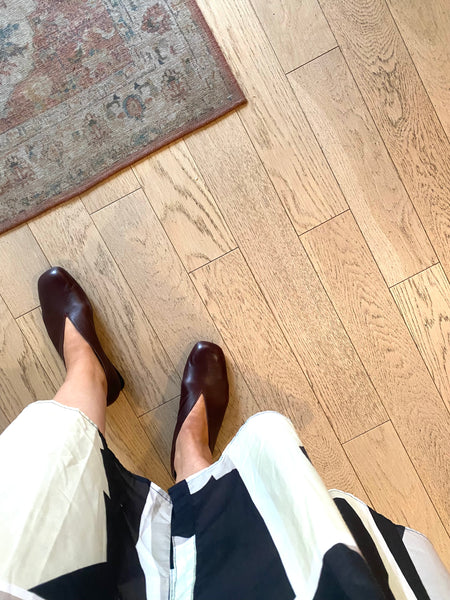 Camper - Casi Ballet Flat in Burgundy Leather