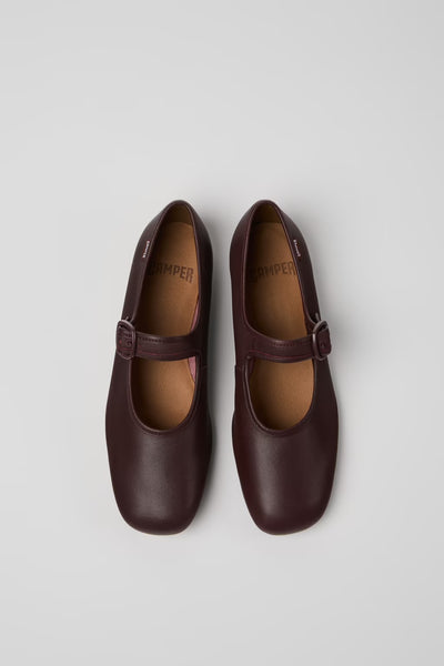 Camper - Mary Janes in Burgundy Leather