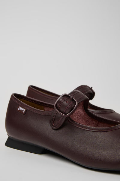 Camper - Mary Janes in Burgundy Leather