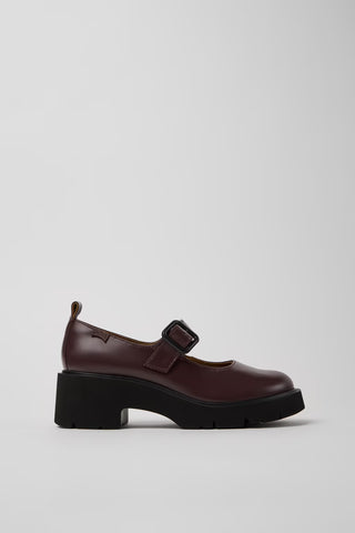 Camper - Platform Mary Jane in Burgundy Leather