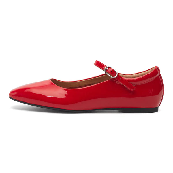 Woden - Mary Jane in Cherry Red Patent Leather