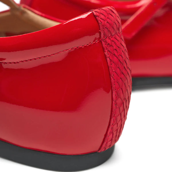Woden - Mary Jane in Cherry Red Patent Leather
