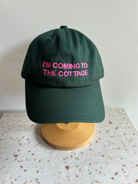 Intentionally Blank x Imelda - I'M COMING TO THE COTTAGE Ball Cap in Forest Green