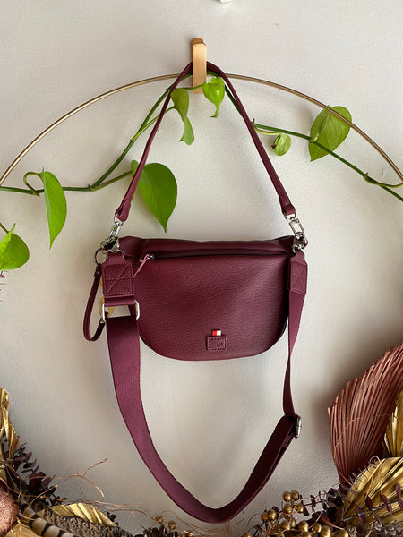 Co-Lab - Quilted Sling Crossbody Bag in Pomegranate
