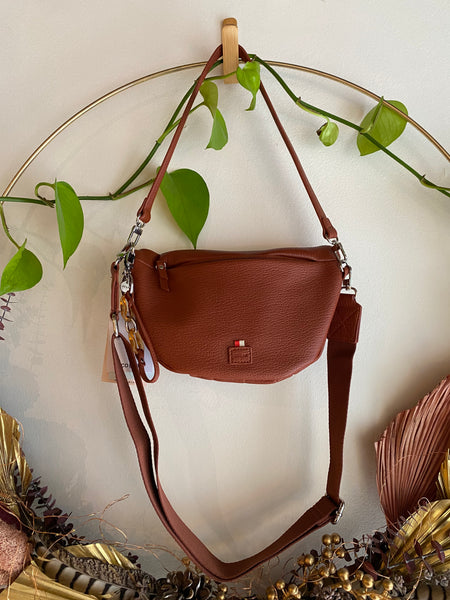 Co-Lab - Quilted Sling Crossbody Bag in Cinnamon