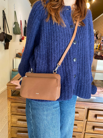 Co-Lab - Double Zip Crossbody in Cortado Brown