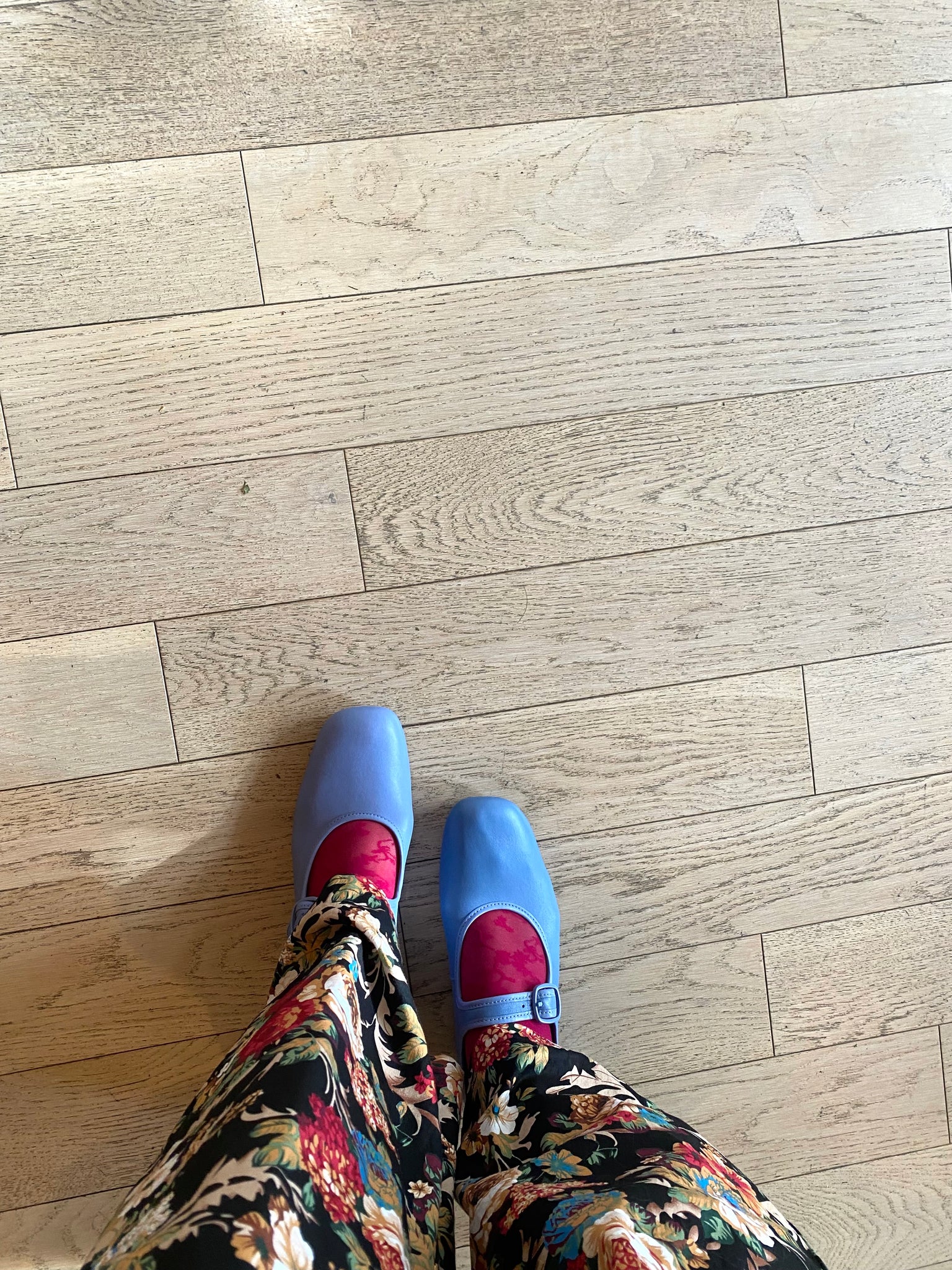 Camper - Mary Janes in Cornflower Blue Leather