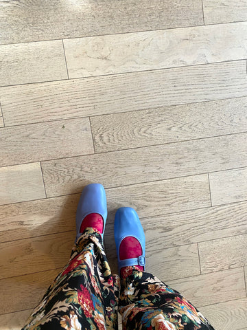 Camper - Mary Janes in Cornflower Blue Leather