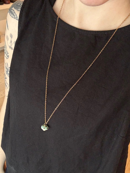 Catmamola Ceramics - Mushroom Necklace in Blue