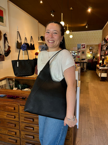 Christopher Kon - Triangle Tote in Black Leather