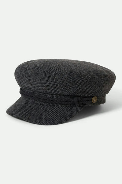 Brixton - Fiddler Cap in Grey Plaid