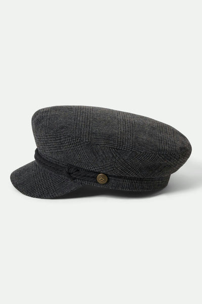 Brixton - Fiddler Cap in Grey Plaid
