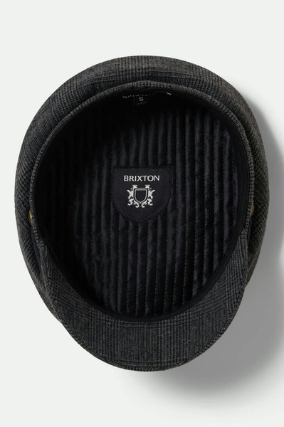 Brixton - Fiddler Cap in Grey Plaid