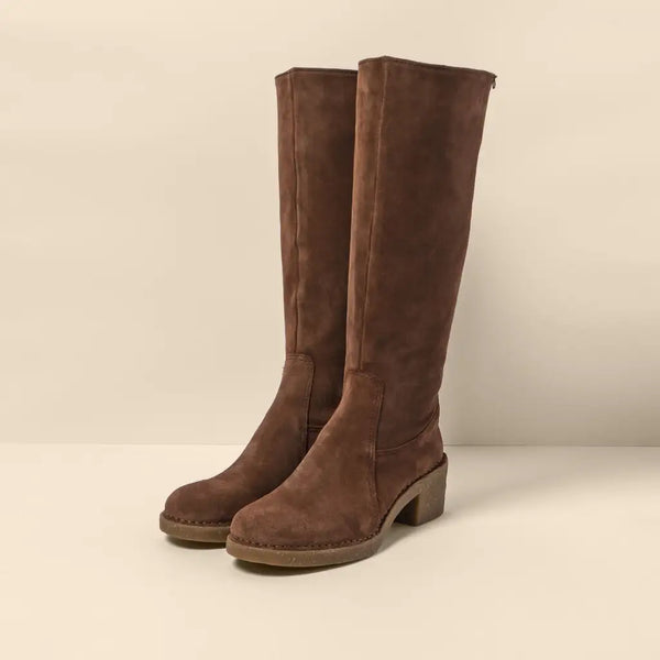 El Naturalista - Tall Chocolate Suede Boots