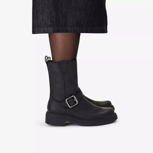 Clarks - Black Leather Moto Boot