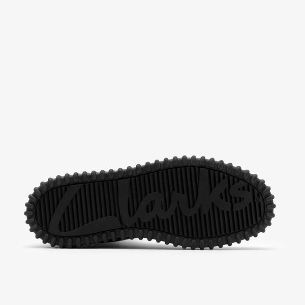 Clarks - Black Leather Lace-Up Boot with Side Zip