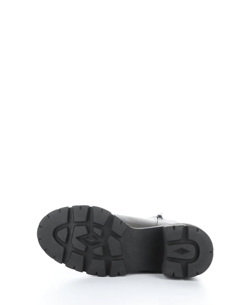 Bos & Co - Waterproof & Warm Zip-Up Mid Height Boot in Black Leather